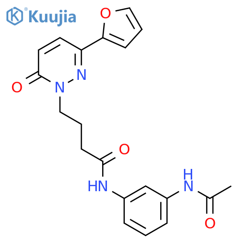 N-(3-acetamidophenyl)-4-[3-(furan-2-yl)-6-oxo-1,6-dihydropyridazin-1-yl]butanamide structure
