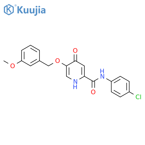 N-(4-chlorophenyl)-5-[(3-methoxyphenyl)methoxy]-4-oxo-1,4-dihydropyridine-2-carboxamide structure