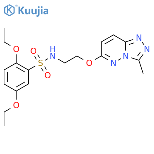 2,5-diethoxy-N-[2-({3-methyl-[1,2,4]triazolo[4,3-b]pyridazin-6-yl}oxy)ethyl]benzene-1-sulfonamide structure