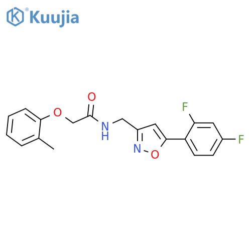 N-{[5-(2,4-difluorophenyl)-1,2-oxazol-3-yl]methyl}-2-(2-methylphenoxy)acetamide structure