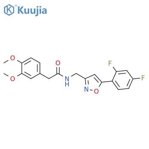 N-{[5-(2,4-difluorophenyl)-1,2-oxazol-3-yl]methyl}-2-(3,4-dimethoxyphenyl)acetamide structure