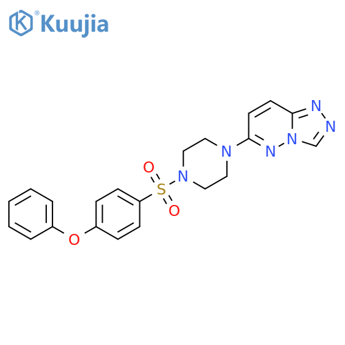 1-(4-phenoxybenzenesulfonyl)-4-{[1,2,4]triazolo[4,3-b]pyridazin-6-yl}piperazine structure