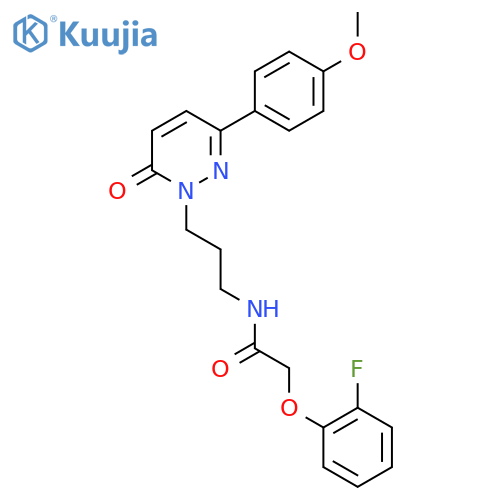 2-(2-fluorophenoxy)-N-{3-[3-(4-methoxyphenyl)-6-oxo-1,6-dihydropyridazin-1-yl]propyl}acetamide structure
