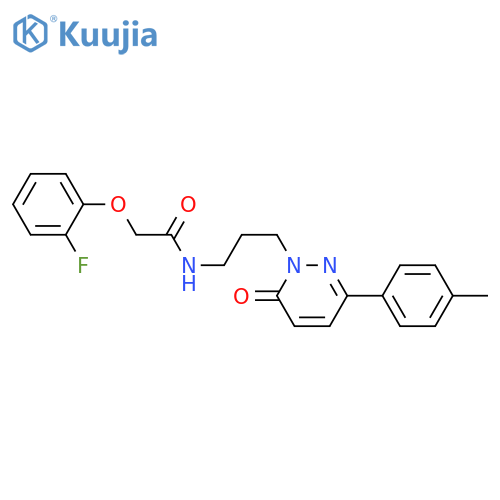 2-(2-fluorophenoxy)-N-{3-[3-(4-methylphenyl)-6-oxo-1,6-dihydropyridazin-1-yl]propyl}acetamide structure