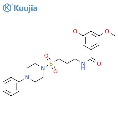 3,5-dimethoxy-N-{3-[(4-phenylpiperazin-1-yl)sulfonyl]propyl}benzamide structure