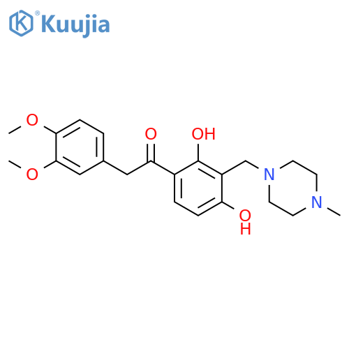 1-{2,4-dihydroxy-3-[(4-methylpiperazin-1-yl)methyl]phenyl}-2-(3,4-dimethoxyphenyl)ethan-1-one structure