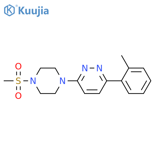 3-(4-methanesulfonylpiperazin-1-yl)-6-(2-methylphenyl)pyridazine structure