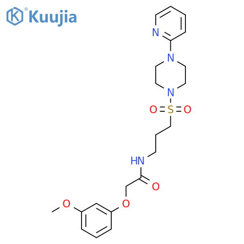 2-(3-methoxyphenoxy)-N-(3-{[4-(pyridin-2-yl)piperazin-1-yl]sulfonyl}propyl)acetamide structure
