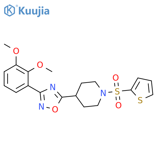 4-[3-(2,3-dimethoxyphenyl)-1,2,4-oxadiazol-5-yl]-1-(thiophene-2-sulfonyl)piperidine structure