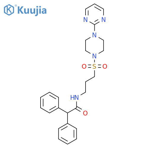 2,2-diphenyl-N-(3-{[4-(pyrimidin-2-yl)piperazin-1-yl]sulfonyl}propyl)acetamide structure