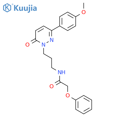N-{3-[3-(4-methoxyphenyl)-6-oxo-1,6-dihydropyridazin-1-yl]propyl}-2-phenoxyacetamide structure