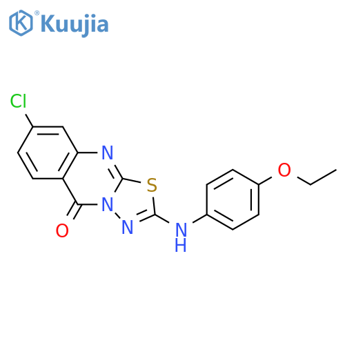 8-chloro-2-[(4-ethoxyphenyl)amino]-5H-[1,3,4]thiadiazolo[2,3-b]quinazolin-5-one structure