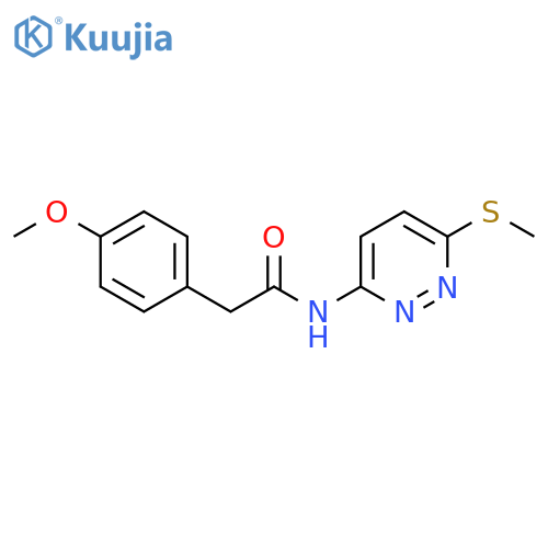 2-(4-methoxyphenyl)-N-[6-(methylsulfanyl)pyridazin-3-yl]acetamide structure