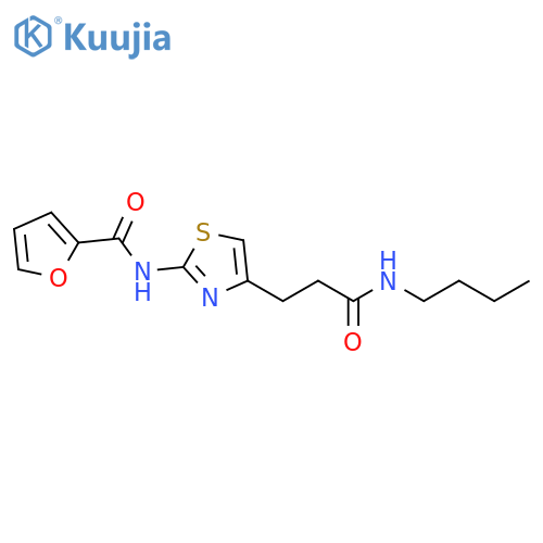 N-{4-[2-(butylcarbamoyl)ethyl]-1,3-thiazol-2-yl}furan-2-carboxamide structure