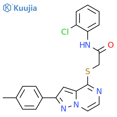 N-(2-chlorophenyl)-2-{[2-(4-methylphenyl)pyrazolo[1,5-a]pyrazin-4-yl]sulfanyl}acetamide structure
