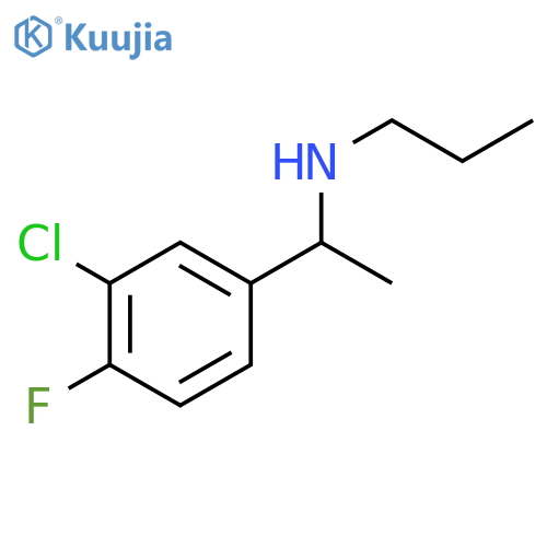 1-(3-chloro-4-fluorophenyl)ethyl(propyl)amine structure