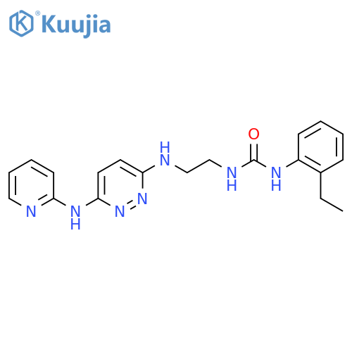 1-(2-ethylphenyl)-3-[2-({6-[(pyridin-2-yl)amino]pyridazin-3-yl}amino)ethyl]urea structure
