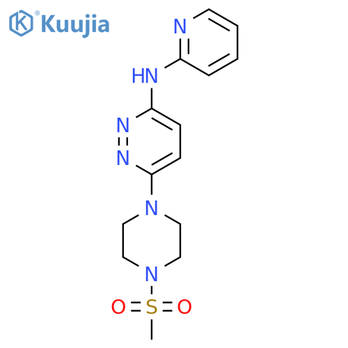 6-(4-methanesulfonylpiperazin-1-yl)-N-(pyridin-2-yl)pyridazin-3-amine structure