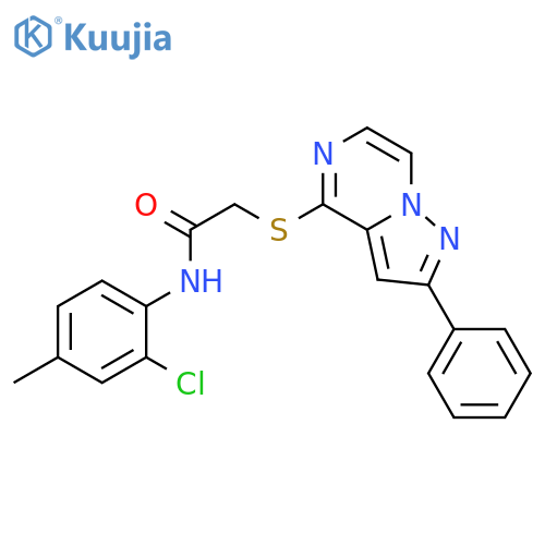 N-(2-chloro-4-methylphenyl)-2-({2-phenylpyrazolo[1,5-a]pyrazin-4-yl}sulfanyl)acetamide structure