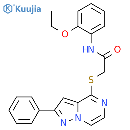 N-(2-ethoxyphenyl)-2-({2-phenylpyrazolo[1,5-a]pyrazin-4-yl}sulfanyl)acetamide structure
