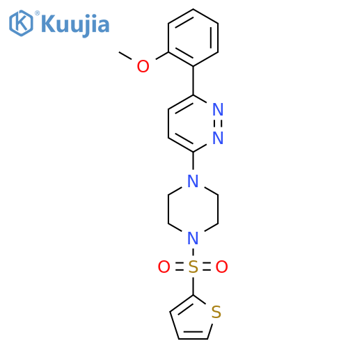 3-(2-methoxyphenyl)-6-[4-(thiophene-2-sulfonyl)piperazin-1-yl]pyridazine structure