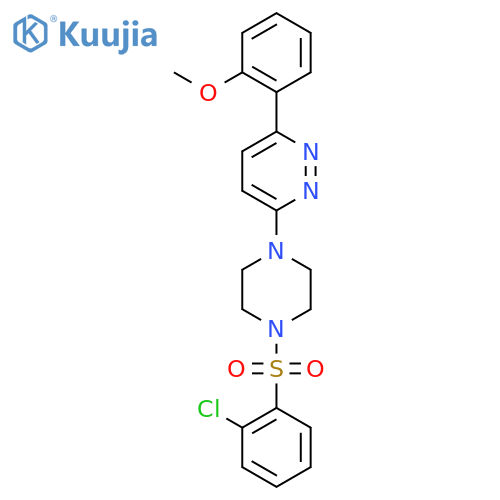 3-[4-(2-chlorobenzenesulfonyl)piperazin-1-yl]-6-(2-methoxyphenyl)pyridazine structure