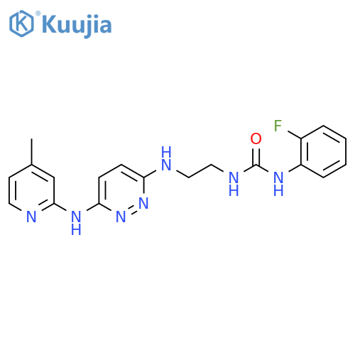 1-(2-fluorophenyl)-3-[2-({6-[(4-methylpyridin-2-yl)amino]pyridazin-3-yl}amino)ethyl]urea structure