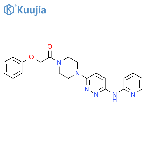 1-(4-{6-[(4-methylpyridin-2-yl)amino]pyridazin-3-yl}piperazin-1-yl)-2-phenoxyethan-1-one structure