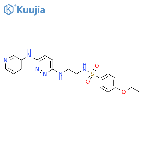 4-ethoxy-N-[2-({6-[(pyridin-3-yl)amino]pyridazin-3-yl}amino)ethyl]benzene-1-sulfonamide structure