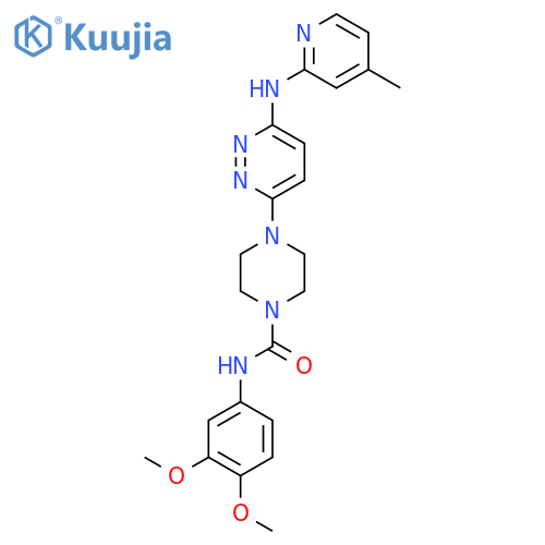 N-(3,4-dimethoxyphenyl)-4-{6-[(4-methylpyridin-2-yl)amino]pyridazin-3-yl}piperazine-1-carboxamide structure