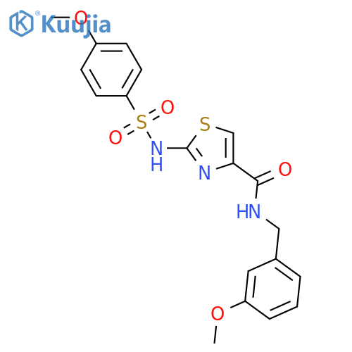 2-(4-methoxybenzenesulfonamido)-N-[(3-methoxyphenyl)methyl]-1,3-thiazole-4-carboxamide structure