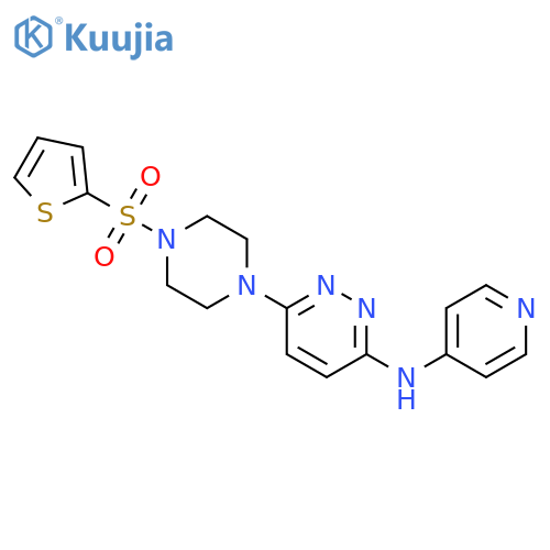 N-(pyridin-4-yl)-6-[4-(thiophene-2-sulfonyl)piperazin-1-yl]pyridazin-3-amine structure