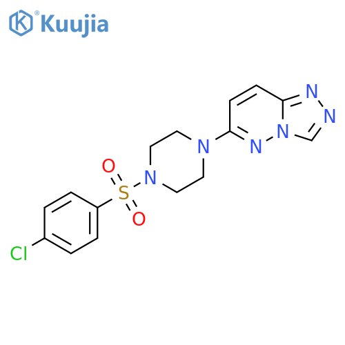 1-(4-chlorobenzenesulfonyl)-4-{[1,2,4]triazolo[4,3-b]pyridazin-6-yl}piperazine structure