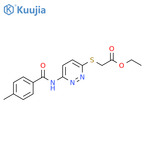 ethyl 2-{[6-(4-methylbenzamido)pyridazin-3-yl]sulfanyl}acetate structure