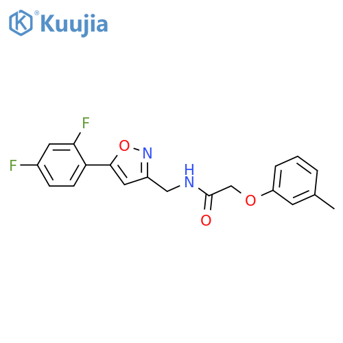 N-{[5-(2,4-difluorophenyl)-1,2-oxazol-3-yl]methyl}-2-(3-methylphenoxy)acetamide structure