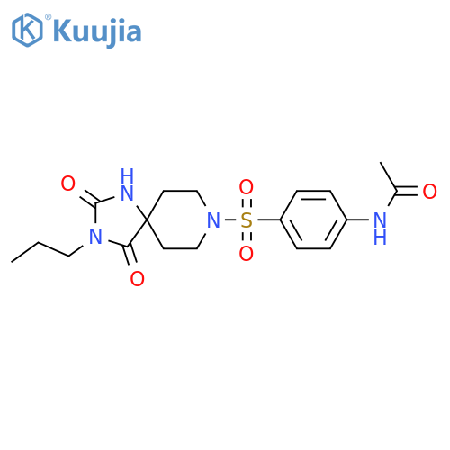 N-[4-({2,4-dioxo-3-propyl-1,3,8-triazaspiro[4.5]decan-8-yl}sulfonyl)phenyl]acetamide structure