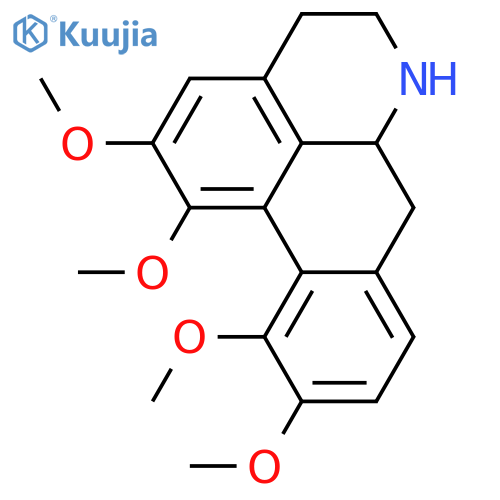 4H-Dibenzo[de,g]quinoline,5,6,6a,7-tetrahydro-1,2,10,11-tetramethoxy-, (6aS)- structure