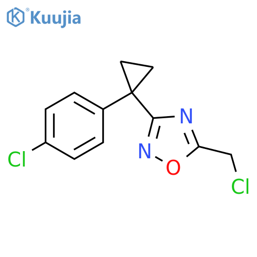 5-(Chloromethyl)-3-1-(4-chlorophenyl)cyclopropyl-1,2,4-oxadiazole structure