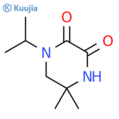 2,3-Piperazinedione,5,5-dimethyl-1-(1-methylethyl)- structure