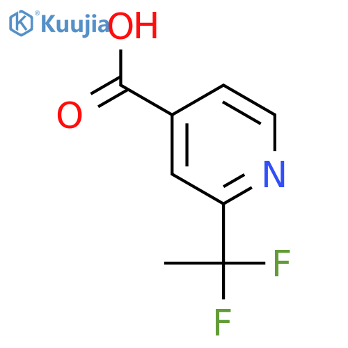 2-(1,1-difluoroethyl)pyridine-4-carboxylic acid structure