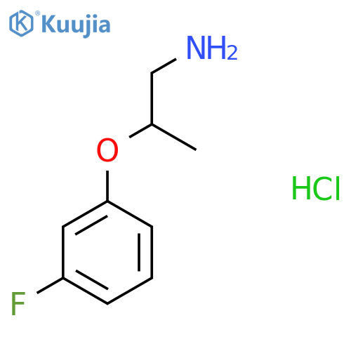 2-(3-Fluorophenoxy)propan-1-amine hydrochloride structure