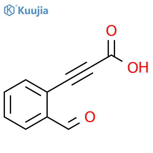 3-(2-formylphenyl)prop-2-ynoic acid structure