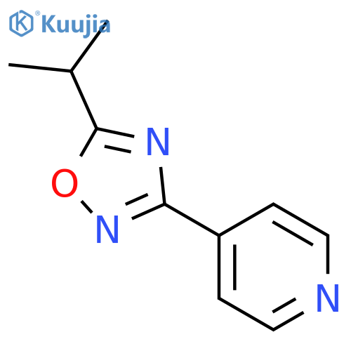 4-[5-(propan-2-yl)-1,2,4-oxadiazol-3-yl]pyridine structure