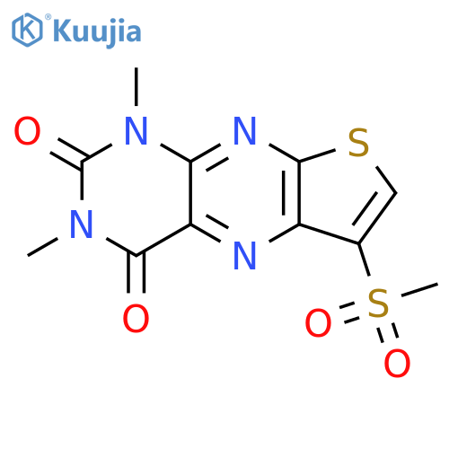 1,3-dimethyl-6-(methylsulfonyl)thieno[3,2-g]pteridine-2,4(1H,3H)-dione structure