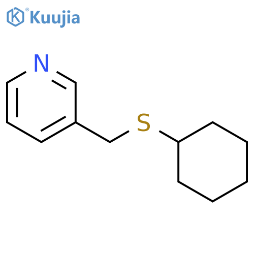 Pyridine,3-[(cyclohexylthio)methyl]- structure