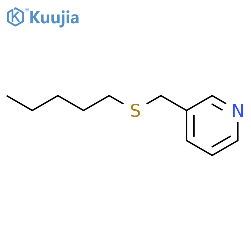 Pyridine,3-[(pentylthio)methyl]- structure