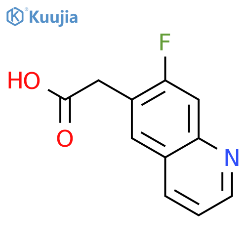 2-(7-fluoroquinolin-6-yl)acetic acid structure