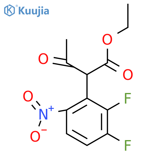 Ethyl 2-(2,3-difluoro-6-nitrophenyl)-3-oxobutanoate structure