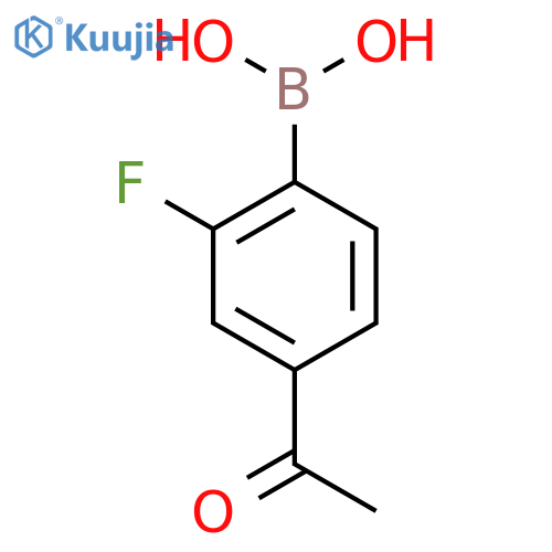 (4-Acetyl-2-fluorophenyl)boronic acid structure