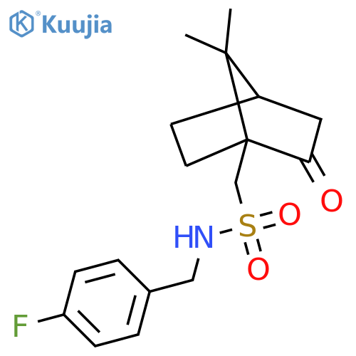 1-{7,7-Dimethyl-2-oxobicyclo[2.2.1]heptan-1-yl}-N-[(4-fluorophenyl)methyl]methanesulfonamide structure